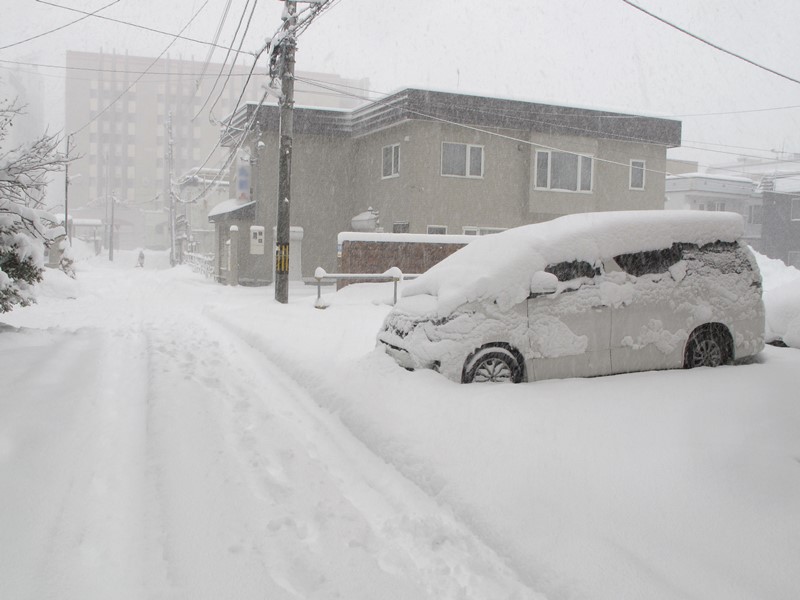 Heavy snow in Otaru